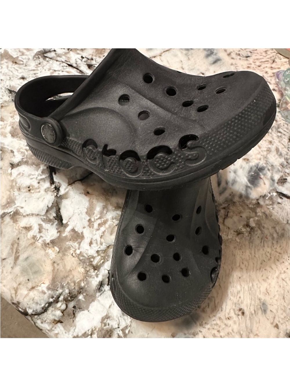 CROCS Black Vented Clog with Heel Strap